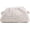 White, variant on Clutch Purse and Dumpling Bag, Designed as a Cloud Handbag with a Ruched Look and a Detachable Shoulder Strap