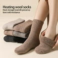 thumbnail image 2 of Minnieouse 1 par de calcetines de tubo medio para mujer, cálidos, cómodos, suaves, para deportes de oficina, medias largas térmicas para mujer Medias Caqui, 2 of 6