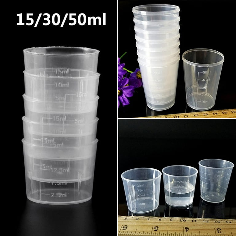 Liquid Measurement Volumetric Measuring 20Pcs Disposable Clear Cup