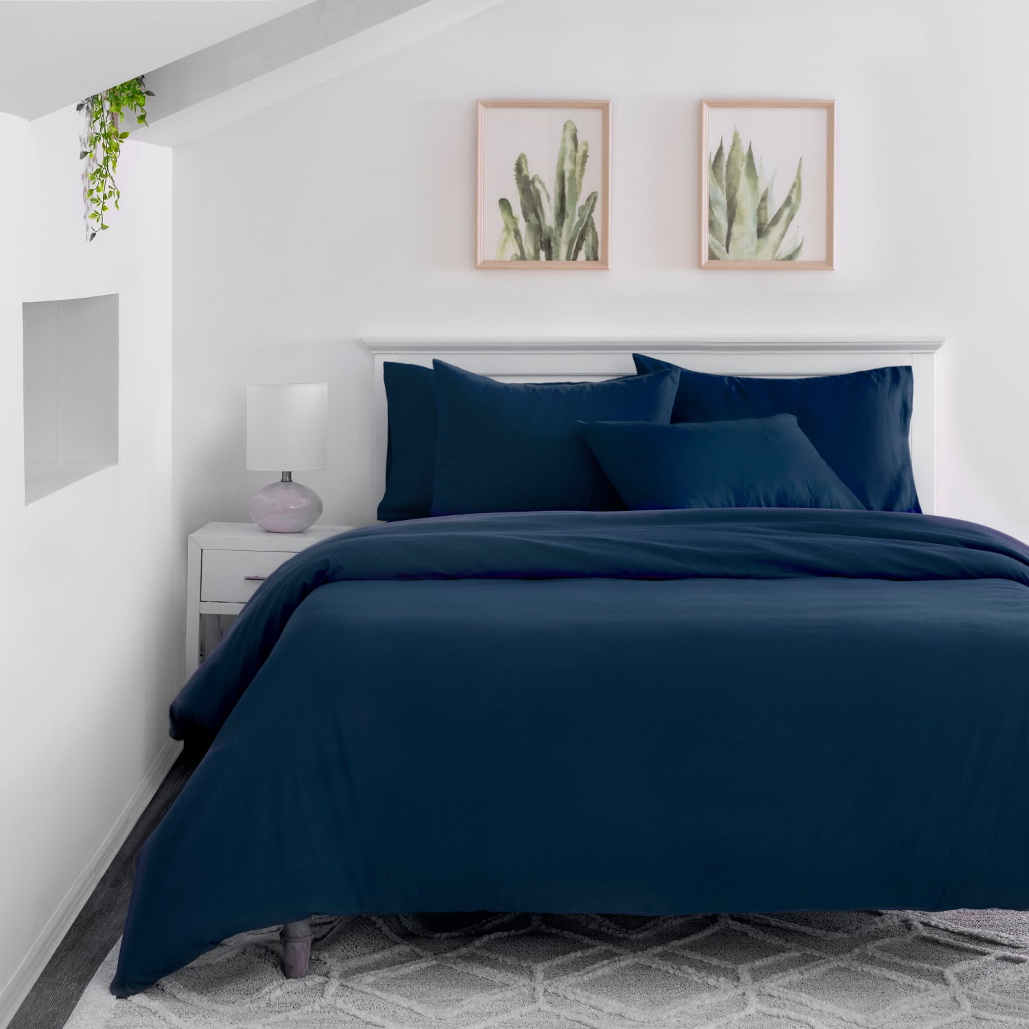 Welspun Basics, 200TC 100 Cotton Percale, Cozy King Duvet Cover Set