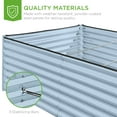 thumbnail image 7 of Best Choice Products 8x4x2ft Outdoor Metal Raised Garden Bed for Vegetables Flowers Herbs - Mist Blue, 7 of 7