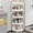 White, variant on Chanana 5-Tier Bathroom Corner Shelf with Wheels, Adjustable Height, No-Drill Storage, Black