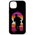 thumbnail image 1 of Funda para iPhone 14 Plus Indiana Jones Perfil Retro de Cerradura, 1 of 3