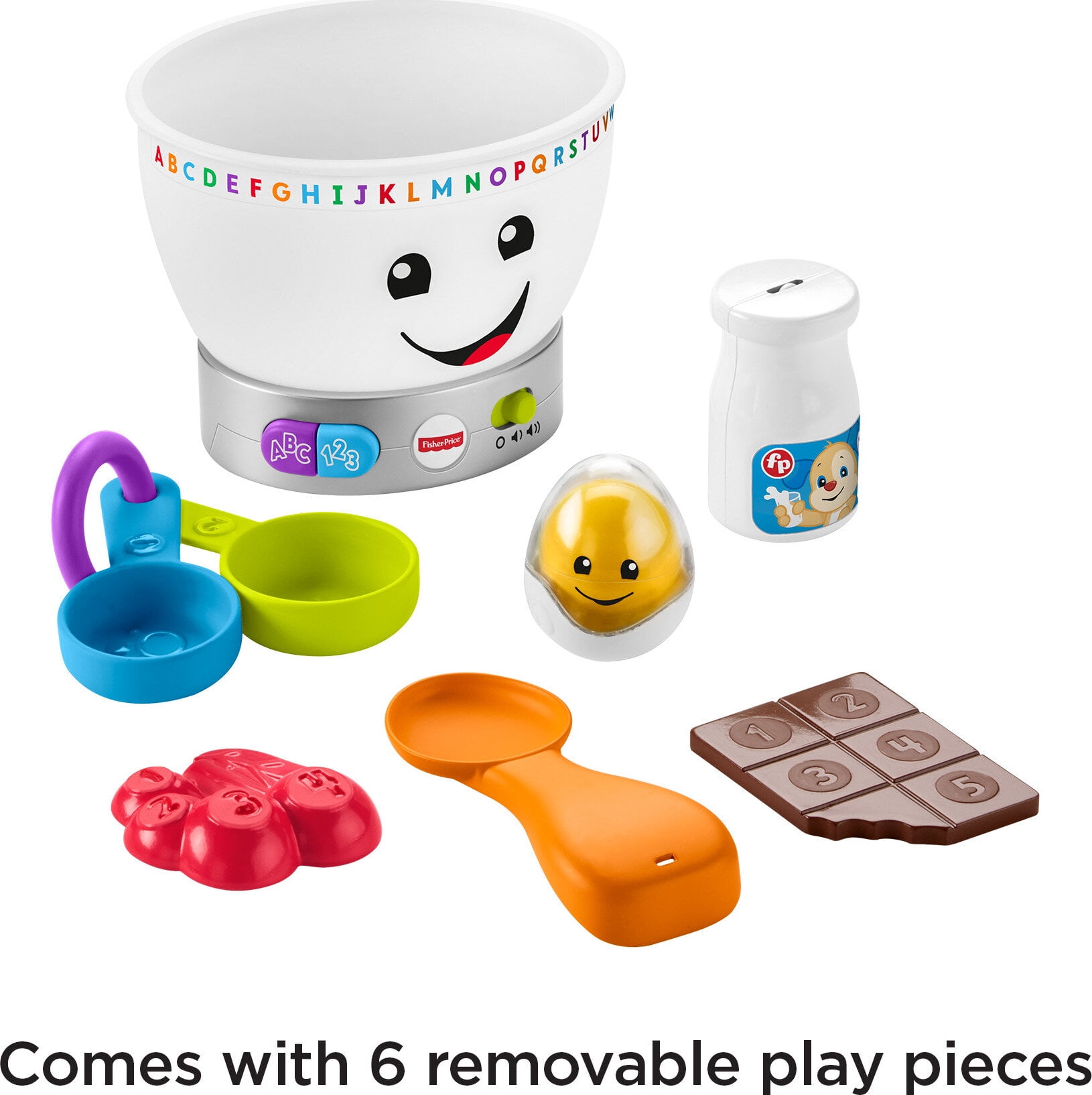 Fisher-Price Laugh & Learn Magic Color Mixing Bowl Baby & Toddler Learning Toy, 7 Pieces