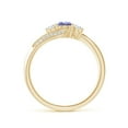 thumbnail image 2 of Angara Natural 0.25 Ct. Tanzanite with Diamond Fashion Ring in 14K Yellow Gold for Women (Ring Size: 3.5), 2 of 9