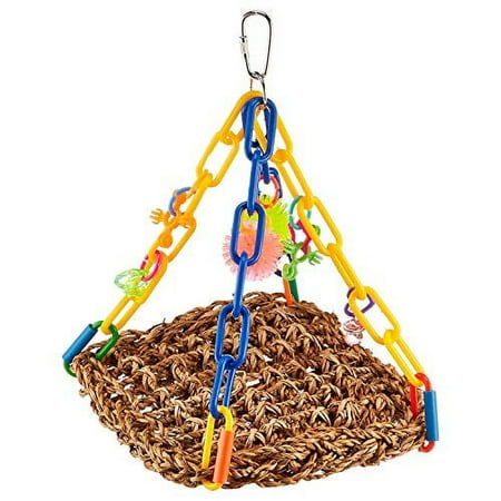 UPC: 0606919007477 | Super Bird Creations SB747 Bright Colorful Mini Flying Trapeze Chewable Bird Toy  Small Size  6? x 7? x 9?
