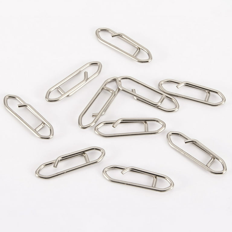 SPRING PARK 50Pcs Clips Fishing Speed Clips, Stainless Steel Practical  Power Fast Change Snaps Tackle Connector 