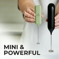 thumbnail image 3 of Zulay Kitchen Minifroth Milk Frother Handheld - Portable Milk Frother Wand for Travel - Small Wand Frother for Coffee, Sage, 3 of 8