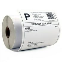 Buhbo DYMO 4XL Compatible 4" x 6" Shipping Label 1744907, White (220 Per Roll)