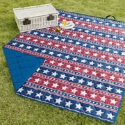 Mainstays Red, White and Blue Stars and Stripes Lawn Blanket