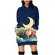 thumbnail image 1 of WILLBEST Sudaderas de Mujer, Vestido Navideño, Vestido de Noche de Mujer, Sudadera Navideña de Moda con Capucha y Bolsillo Tipo Bolso, Sudadera Estampada, Falda de Moda Mediana, 1 of 4