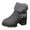 Gray, variant on Winter Boots for Women Elegant Embroidery Plush Warm Suede Zipper Snow Booties Platform Lug Sole Chunky Mid Heel Dress Ankle Boots Black Size 9