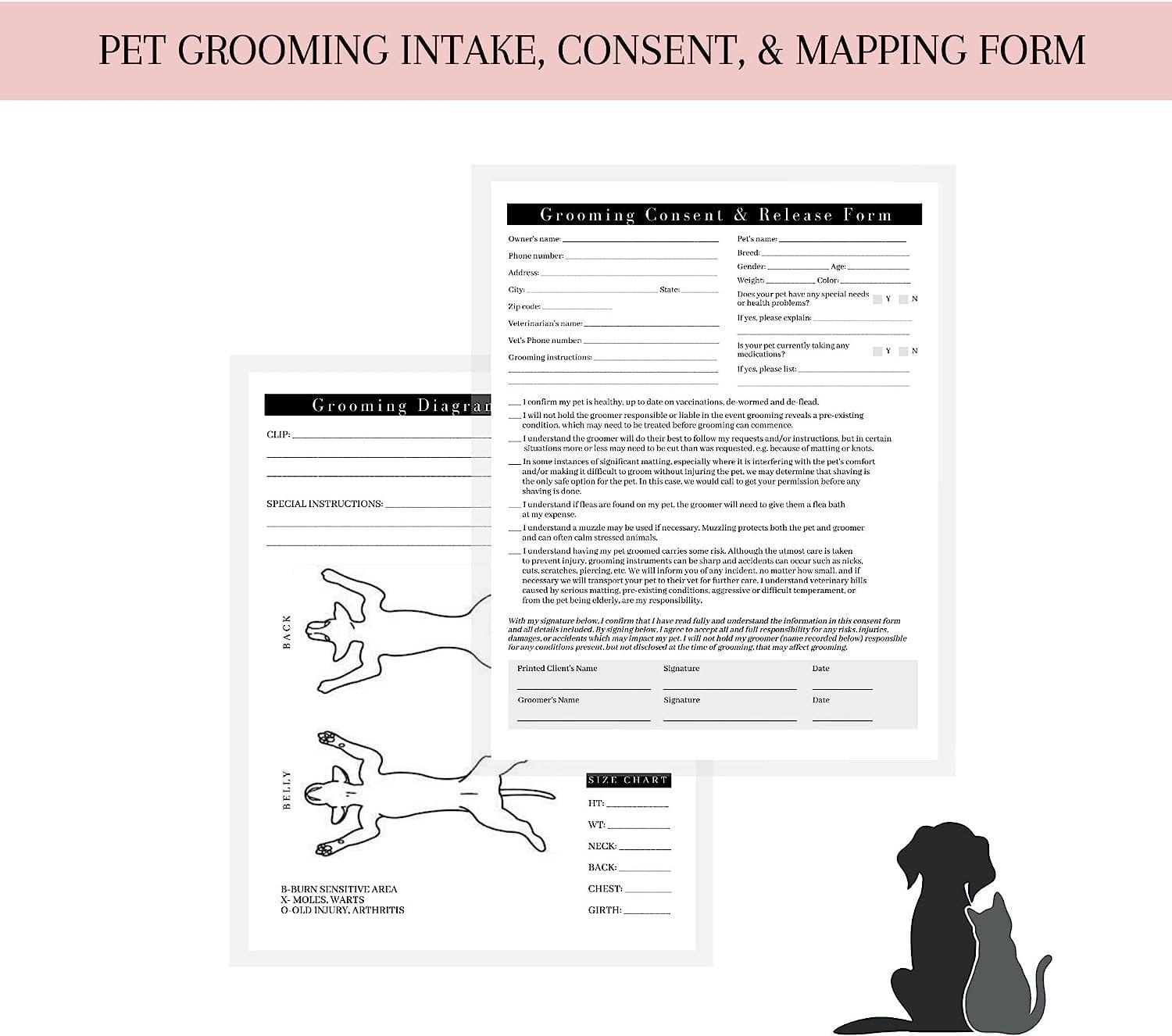 pet-grooming-consent-and-skin-mapping-groomers-diagram-75-pk-8-5-x-11-a1-for-mobile-appointment-cards-for-matted-fur-cards-dog-groomer-new-client-intake-forms-walmart-com for Printable Free Dog Grooming Forms Pet Grooming Consent and Skin Mapping Groomers Diagram 75 pk, 8.5 x 11 A1 for Mobile Appointment Cards for Matted Fur Cards Dog Groomer New Client Intake Forms - Walmart.com for Printable Free Dog Grooming Forms