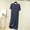 Dark Blue, variant on Blmnix Cotton Nightgowns Women's Nightgowns & Sleepshirts Sleepshirts Moomoo Nightgowns Sleep Shirts Crew Neck Blue Short Sleeve Below-the-Knee Sleep Dress for Women,L