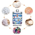 thumbnail image 6 of Yayeee 2 Pack Qtip Holder Bathroom Cotton Swab Canister with Lid Clear Dispenser Set, Orange Sailboats, 6 of 6