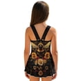 thumbnail image 2 of Uourmeti Vintage Bee & Floral Print Girls One Piece Skirted Swimsuit - Soft Stretchy Quick Dry Swim Dress for Beach Pool & Vacation, 2 of 8