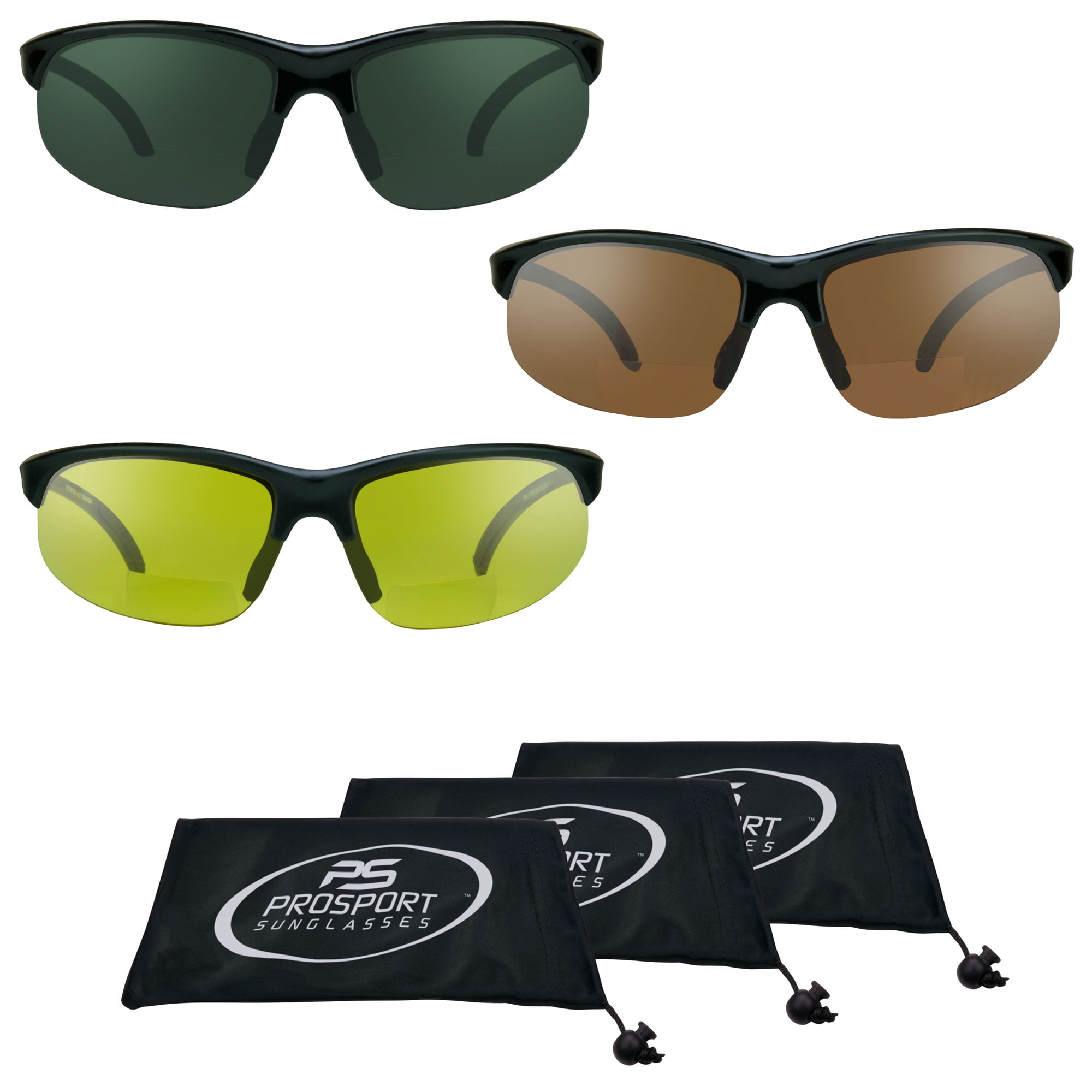 Prosport Sunglasses Prosport 3 Pairs Of Bifocal Sunglass Readers