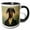 Black/White, variant on 3drose, Traditional Formal Portrait of a Dobermann, 11oz Magic Transforming Mug