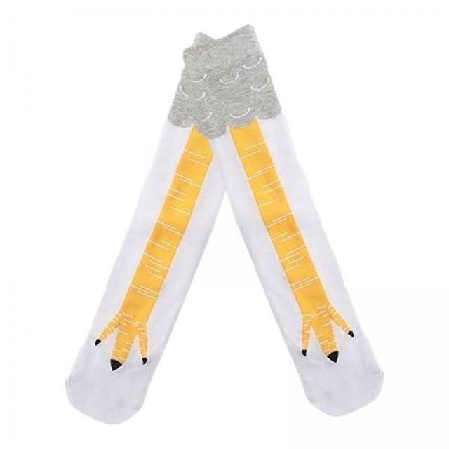 2x 1 Par de Calcetines de Pierna de Pollo para Disfraz de Pollo Adulto Calcetines Novedosos Transpirables Regalos de Navidad para Actuación de Fiesta 2 piezas