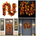 thumbnail image 3 of Decodeary Versatile Artificial Autumn Garland With Pumpkins And Pine Cones For Halloween with light, 3 of 6