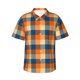 thumbnail image 1 of Balery Warm Orange Plaid Camisas hawaianas de manga corta para hombre, camisas playeras de corte holgado, camisas de vacaciones con botones,Medium, 1 of 7