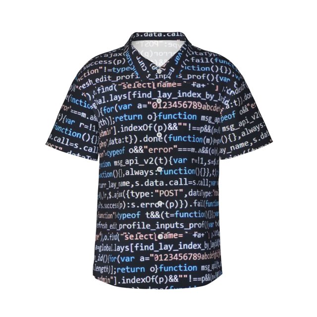 Balery Function Source Code Camisas hawaianas de manga corta para hombre, camisas playeras de corte holgado, camisas de vacaciones con botones,XX-Large