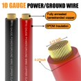 thumbnail image 4 of Cable Fuzbaxy de calibre 10, aluminio revestido de cobre, CCA, 15 m, negro y rojo, 4 of 8