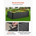 thumbnail image 3 of KFFKFF Metal Raised Garden Bed, 8 x 4 x 2 ft Outdoor Galvanized Planter Box, Open Bottom Design, Spacious Planter for Vegetables, Flowers, Herbs, and Succulents, Dark Gray, 3 of 9