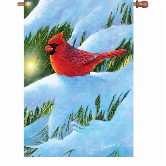 Premier House Size Flag - Winter Glow Cardinal
