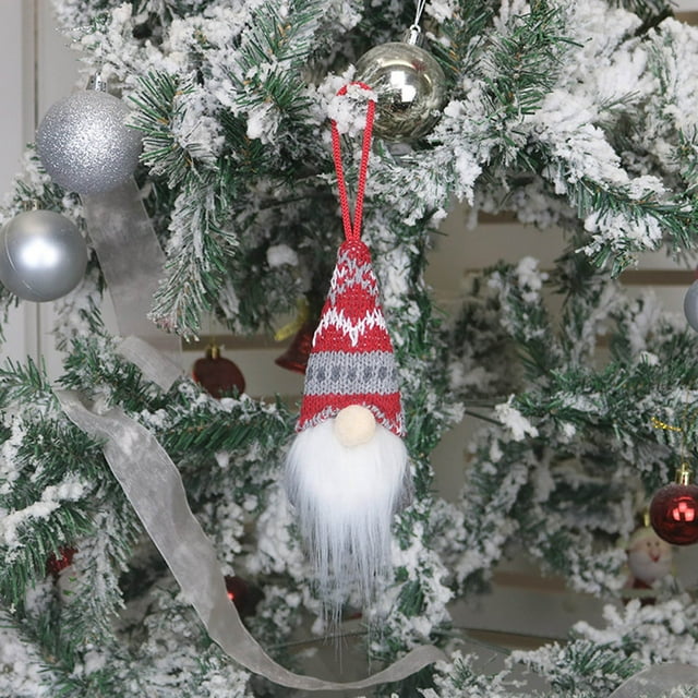 Juego de adornos navideños | Figuritas de Papá Noel, muñeco de nieve y renos | Decoraciones colgantes de tela para el árbol y el hogar | Artículos para fiestas