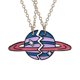 thumbnail image 1 of 2pcs Friendship Necklace Two Girls Necklaceplanet, Best Friend Birthday Gift Bff Necklace For 2---Product code 54368, 1 of 5