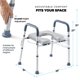 thumbnail image 4 of Elevador de asiento para inodoro Medical King con asas ajustables, 181 kg, 4 of 7