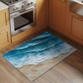 thumbnail image 3 of Abstract Beach Waves Washable Small Entryway Area Rugs 2'x3', Watercolor Blue Ocean Low Pile Throw Rug Non-Slip Sturdy Edge Binding Carpet for Front Door Floor Room Entry, 3 of 9