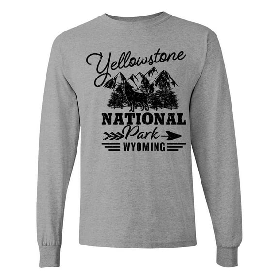 Inktastic Wyoming Yellowstone National Park Long Sleeve T-Shirt