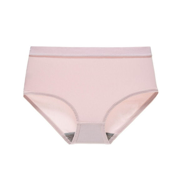 YWDJ Breathable Lightweight No Show Fashion Breathable Soft Stretch Panties Underwear With Belly Briefs Pink L