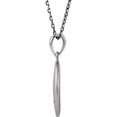 thumbnail image 2 of Precious Stars Unisex Sterling Silver 0.005 CTW White Diamond Accent Initial E Pendant Necklace, 2 of 3