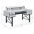 thumbnail image 7 of ACME Safea Computer Desk in Antique White and Black, 7 of 7