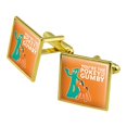 thumbnail image 1 of You're The Pokey To My Gumby Best Friends Square Cufflink Set - Silver or Gold, 1 of 5