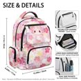 thumbnail image 5 of Psesaysky Watercolor Cherry Blossom Print with Gradient Effect Travel Bag with Large Capacity, Lightweight Smooth Zippers 17 Inch Bookbag for School High School, 5 of 9