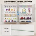 thumbnail image 2 of BROTTAR 6-Tier Wall Display Case with Glass Doors, LED Display Cabinet with Adjustable Glass Shelves, Display Case for Collectibles, White, 2 of 8