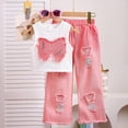 thumbnail image 2 of TOWED22 Toddler Girl Clothes Baby Summer Outfits Daisy Print Sleeveless Smocked Camisole Linen Pants 12 18 24 Month 3T 4T(Pink,4-5 Y), 2 of 9