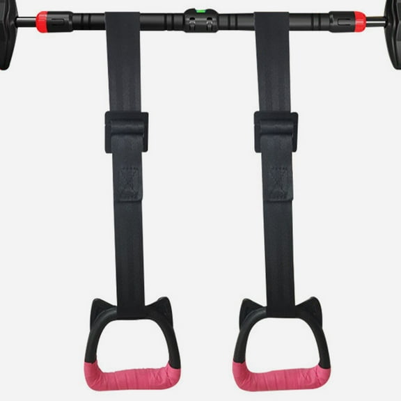 SEWCHICS 1Set Durable Gymnastics Rings with Non Slip Surface and Adjustable Straps