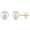 White, variant on Everly Women's Cultured Pearl 10k Yellow Gold Earrings