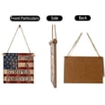 thumbnail image 5 of Patriotic Home Decor, Vintage 4Th of July Decor, Hanging Porch Decor, Americana Home Decor, 6X6 Inch Distressed Wood Wall Plaque Printed with God Bless America and Weathered Small, 5 of 5