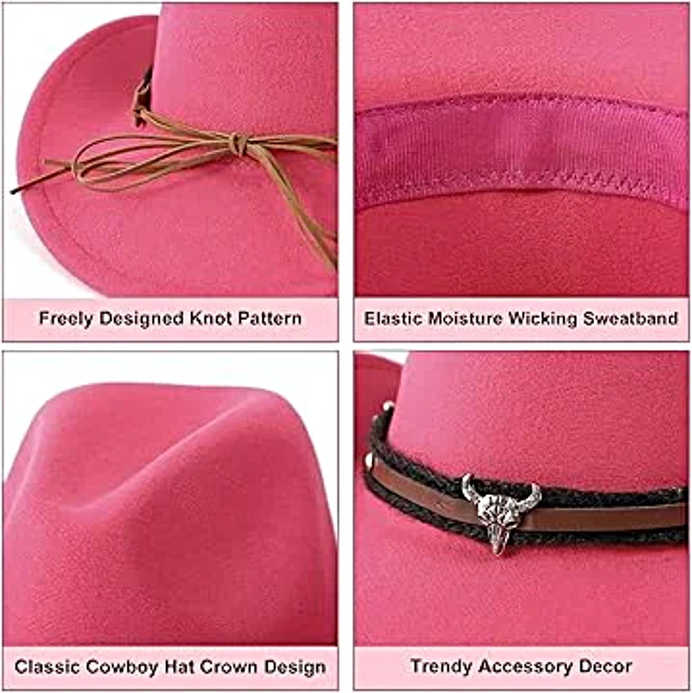 5561 Rose Cowboy Hats For Men & Women With Western Hat Bands, Ideal Wowstyle Women main image 4