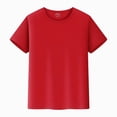 thumbnail image 2 of NOLDARES Kids Cotton T-Shirt Lightweight T Shirt Short Sleeve Boys Girls Tee Tops Classic Casual Shirts for Age 3-14 Years(Red,4-5 Years), 2 of 7