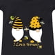 thumbnail image 2 of Gibobby Mamelucos para bebe niño polar Niños y niñas Festival de abejas y Estampado de dibujos animados I LOVE Estampado de miel Manga corta Ropa de rastreo 0(Negro, 6-12 Meses), 2 of 3