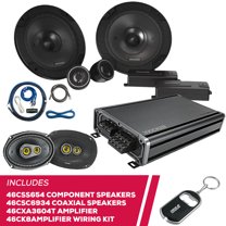 New Kicker 46CSS654 6.5" Speakers w/ 46CSC6934 Speakers & 46CXA3604T Amp & Amp Kit