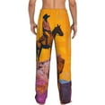 thumbnail image 3 of Goofa Cliff Western Cowboy Pattern Printed Soft Pajama Pants for Men, Wide Leg Comfy Casual Lounge Yoga Pants-Small, 3 of 9