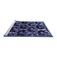 thumbnail image 2 of Ahgly Company Machine Washable Indoor Square Persian Blue Traditional Area Rugs, 4' Square, 2 of 4